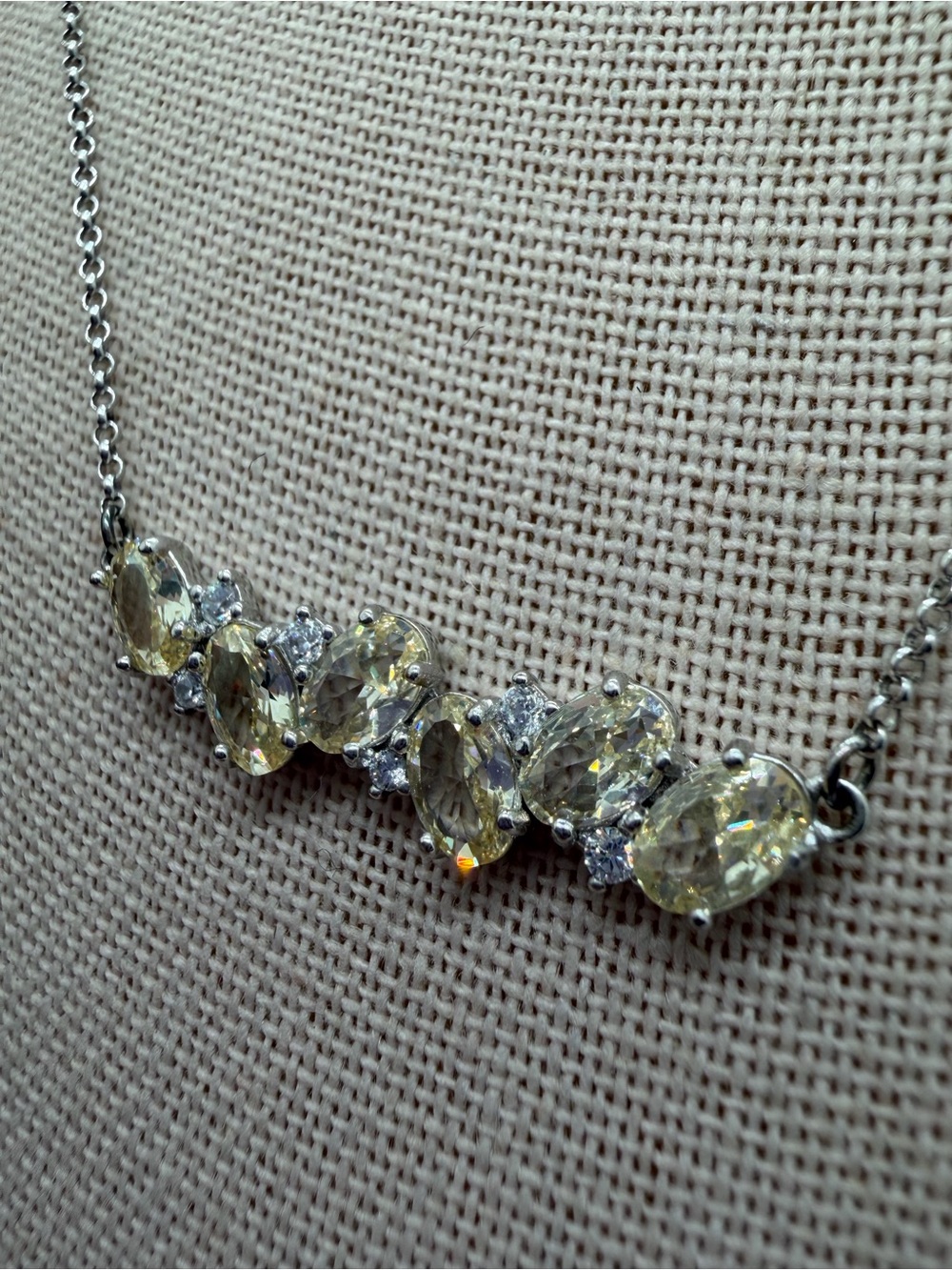 Bauble Bar Sterling gemstone necklace